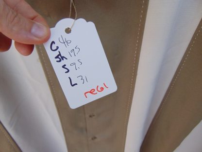 re61		Two Tone brown (likely NWOT bought at discount store) Vintage Inspired Rockabilly 60/40 RAYON/poly shirt  chest 46 inches	$40 - Image 4