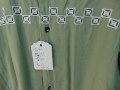 re72		Chest Border embroidery Vintage  1950s Inspired  Rockabilly 57/43 RAYON/poly shirt chest 44  inches	$30 - Image 4