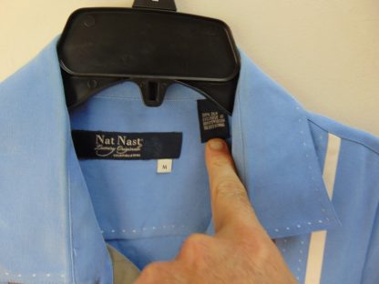 re85		Nat Nast Panel Vintage Inspired Rockabilly 100% SILK shirt chest 45 inches 	$60 - Image 2