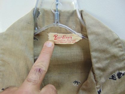 s45h15	1950's	Silky under tag says "Playboy" silky cotton/rayon blend? vintage cabana Miami shirt Chest size 46 inches 	$150 - Image 2
