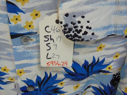 s45h24	1940-50's	 Lovely in the sea RAYON vintage Hawaiian shirt Chest size 46 inches 	$250 - Image 5