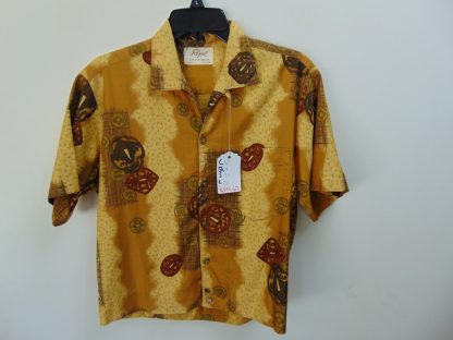 s45h67	1950's	Sword Hilt cotton vintage Hawaiian shirt jac Chest size 42 inches 	$80