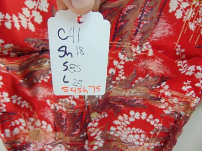 s45h75	1950's	Asian theme cotton vintage Hawaiian shirt Chest size 41 inches 	$60 - Image 4
