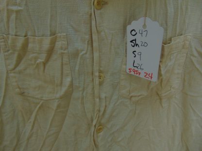 s45s24	1940's	White linen feel cotton vintage shirt Chest size 47  inches 	$70 - Image 5