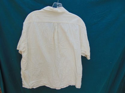 s45s24	1940's	White linen feel cotton vintage shirt Chest size 47  inches 	$70 - Image 4