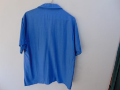 s45s54	1950's	Blue Pullover RAYON gab vintage shirt Chest size 46  inches 	$80 - Image 3
