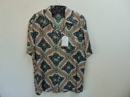 s45s98	1940-50's 	Fun Steppin out RAYON vintage shirt Chest size 41  inches 	$200