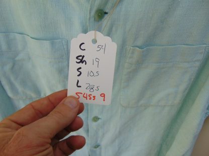 s45s9	1940-50's	Blue like linen cotton vintage shirt Chest size 54  inches 	$80 - Image 4