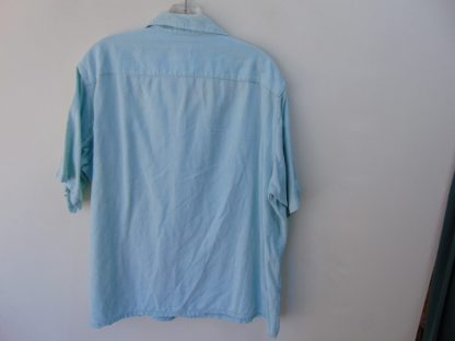 s45s9	1940-50's	Blue like linen cotton vintage shirt Chest size 54  inches 	$80 - Image 3