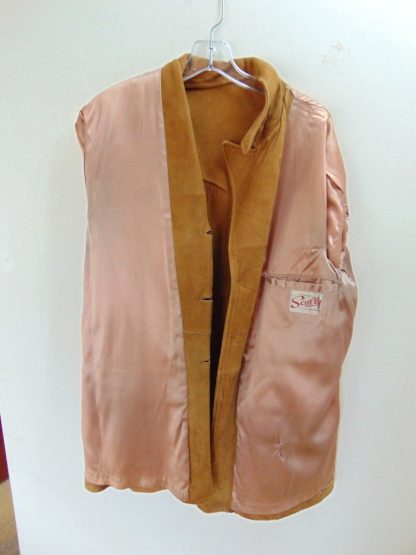 s4c10	1940's	Vintage Brown Suede Leather mid weight Jacket Chest 42 in.	$50 - Image 2