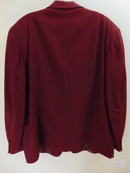 s4c26	1930-40's	Red Solid mid weight wool Vintage Sports Coat Chest 46 in.	 $90 - Image 3
