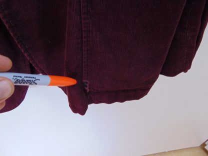 s4c40	1940-50's	 Vintage Maroon Corduroy mid weight Jacket Chest 52 in.	$70 - Image 2