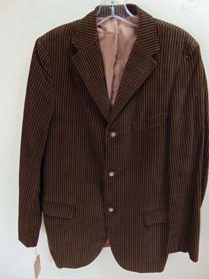 s4c8	1940's	Vintage Brown Black wide Corduroy mid weight Jacket Chest 42 in.	$70