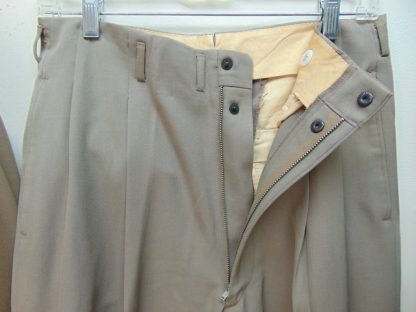 s4t5	1940's	Vintage Single Breasted Tan Wool Gabardine heavy weight suit Chest size 44 inches	$250 - Image 2