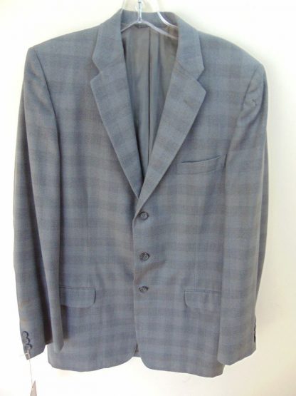 s5c16	1950's	Gray shadow mid weight Vintage Sports Coat Chest 43 in.	$40