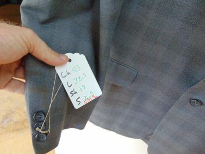 s5c16	1950's	Gray shadow mid weight Vintage Sports Coat Chest 43 in.	$40 - Image 6