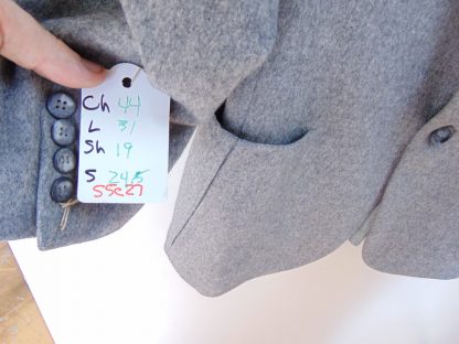 s5c27	1950's	Blocks Gray Flannel mid weight Vintage Sports Coat Chest 44 in.	$70 - Image 4