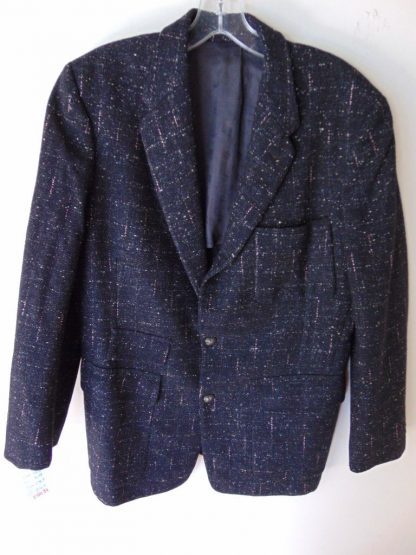 s5c34	1950's	Black n Pink Atomic heavy weight Vintage Sports Coat Chest 44 in.	$180