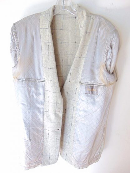 s5c42	1950's	Vintage Gray n Black Wool heavy weight Windowpane  Jacket Chest 44 in.	$180 - Image 2
