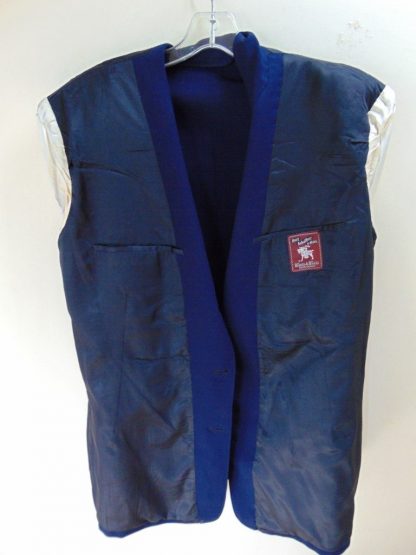 s5c55	1950's	Blue Wool Gabardine Rayon? Heavy weight Vintage Sports Coat Chest 46 in.	$70 - Image 4