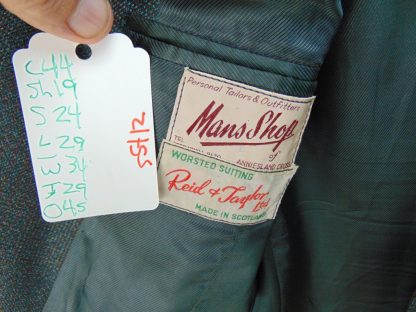s5t12	1950's	Vintage Made in Scotland w/ top stitching Wool Single Breasted heavy weight suit Chest size 44 inches	$150 - Image 4