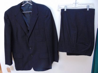 s5t22	1950's	Black Single Breasted medium/heavy weight Vintage suit Chest size 44 inches	$250