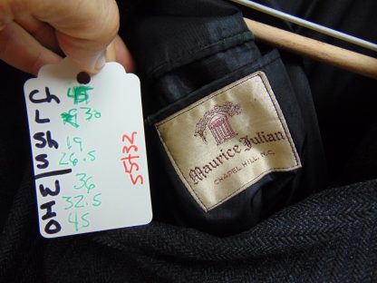 s5t32	1950's	Black on black wool Single Breasted medium weight Vintage suit Chest size 45 inches	$120 - Image 4