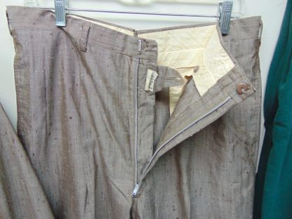 s5t38	1950's	Bronzish Atomic Sharkskin Single Breasted medium weight Vintage suit Chest size 47 inches	$400 - Image 4