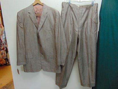 s5t38	1950's	Bronzish Atomic Sharkskin Single Breasted medium weight Vintage suit Chest size 47 inches	$400 - Image 2
