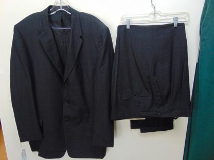s5t59	1950's	Black n Pink atomic print Single Breasted medium weight Vintage suit Chest size 50 inches	$250