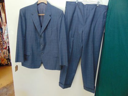 s5t72	1950's	Vintage Grayish Blue Atomic design Single Breasted medium weight suit Chest size 48 inches	$200 - Image 4