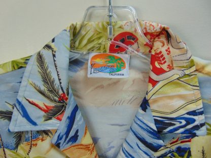 s67h168	1970's	MacIntosh Menu polyester  vintage Hawaiian shirt Chest size 39 inches 	$60 - Image 2