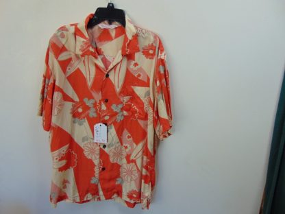 s67h32		Japanese Kimono style Japan rayon vintage Hawaiian shirt Chest size 47 inches 	$30