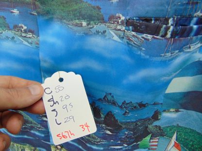 s67h34	1970's	Sailboat Photo print polyester  vintage Hawaiian shirt Chest size 50 inches 	$60 - Image 4
