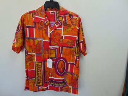 s67h57	1960's	Historic Waianae cotton vintage Hawaiian shirt Chest size 45 inches 	$100