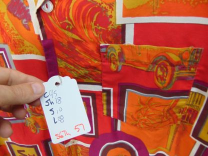s67h57	1960's	Historic Waianae cotton vintage Hawaiian shirt Chest size 45 inches 	$100 - Image 4