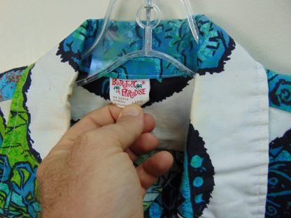 s67h73	1960's	Artzy abstract cotton vintage Hawaiian shirt Chest size 48 inches 	$60 - Image 4