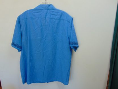 s67h76	1960's	Cute Drummer embroidered chest cotton vintage Hawaiian shirt Chest size 47 inches 	$50 - Image 3
