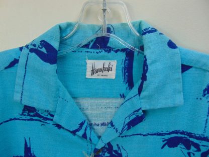 s67h82	1960's	Beach babes cotton barkcloth vintage Hawaiian shirt Chest size 48 inches 	$150 - Image 2
