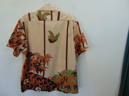 s67h85	1970's	Like Pousseau Painting polyester  vintage Hawaiian shirt Chest size 46 inches 	$30 - Image 2