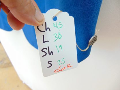 s6c12	1960's	Vintage Ocean Blue mid weight Dinner Jacket Chest 45 in.	 $50 - Image 3