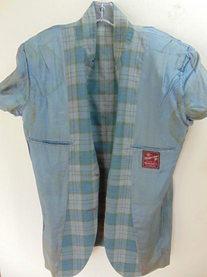 s6c26	1960's	Green Plaid light weight Vintage Sports Coat Chest 45 in.	$50 - Image 2