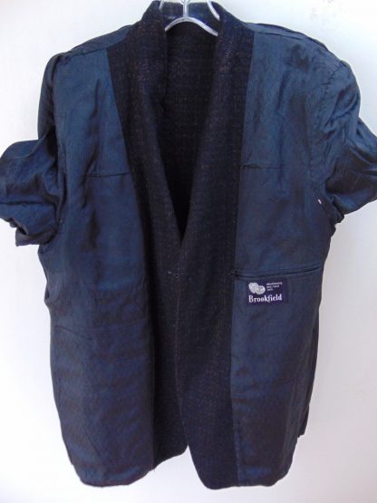 s6c28	1960's	Black Gold Knubby Wool mid/heavy weight Jazz Vintage Sports Coat Chest 45 in.	$50 - Image 2