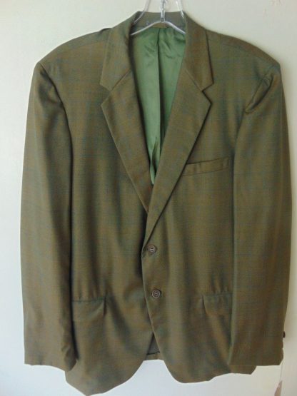s6c2	1960's	Vintage Copper green Sharkskin mid weight Jacket Chest 42 in.	$70