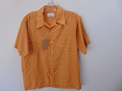 s6s100	1960's	Orange  two pocket perma press Chest size 46  inches vintage shirt	$30