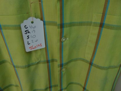s6s103	1960's	Vintage Green plaid two pocket perma press Chest size 46  inches vintage shirt	$30 - Image 3