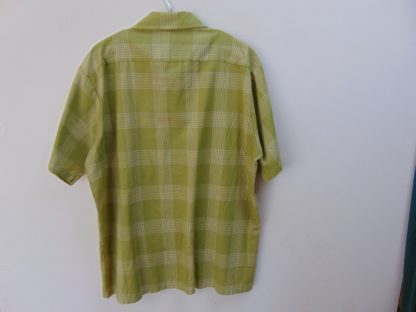 s6s119	1960's	Vintage Green plaid 2 pocket perma press Chest size 44  inches vintage shirt	$30 - Image 2