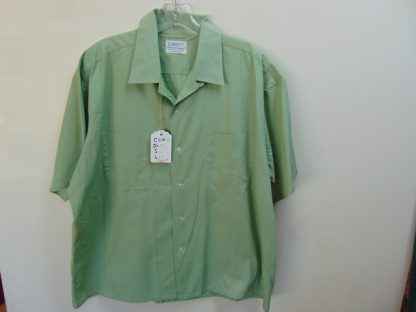 s6s13	1960's	Green 2 pocket perma press Chest size 52  inches vintage shirt	$30