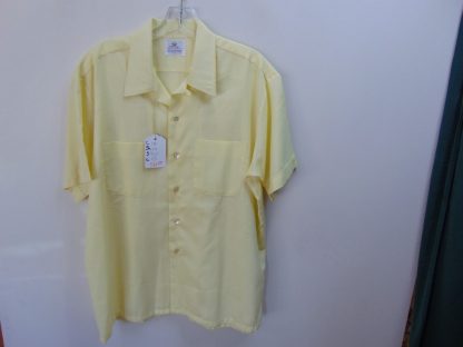 s6s59	1960's	Yellow 2 pocket perma press Chest size 48  inches vintage shirt	$30