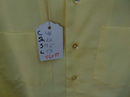 s6s59	1960's	Yellow 2 pocket perma press Chest size 48  inches vintage shirt	$30 - Image 2